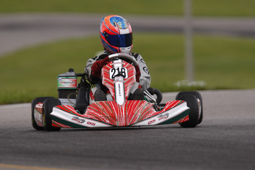 Jeffrey Kingsley swept the Rotax Junior action on Sunday taking the pole position, prefinal win and main event victory  (Photo credit: Cody Schindel/CanadianKartingNews.com)