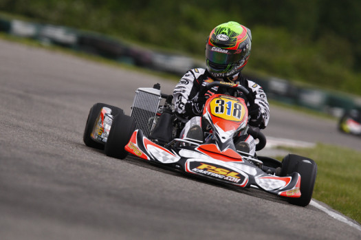 Pier-Luc Ouellette will make his first start in 2013 ECKC action, pulling double duty in both Rotax Senior and DD2 (Photo by: Cody Schindel/CanadianKartingNews.com)