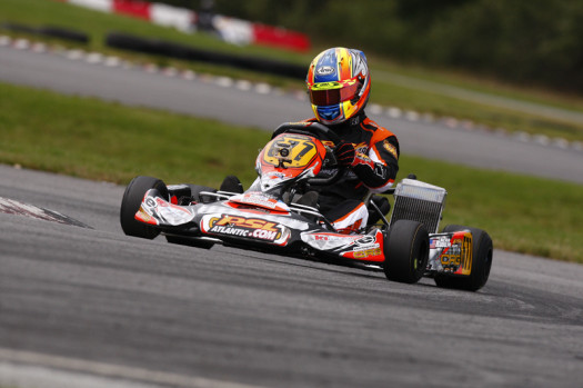 US Rotax DD2 Masters National Champion Alan Rudolph was victorious in Coupe du Quebec action on Saturday (Photo credit: Cody Schindel/CanadianKartingNews.com)
